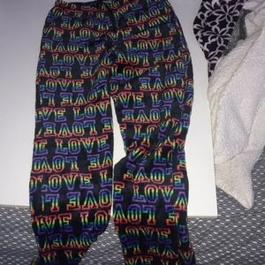 Fuzzy pajamas pants
